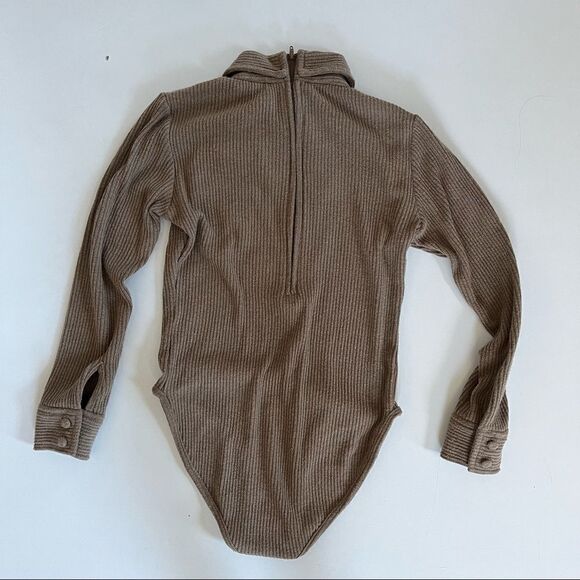 Samantha Pleet Ribbed Cafe Bodysuit XS - Picture 8 of 13